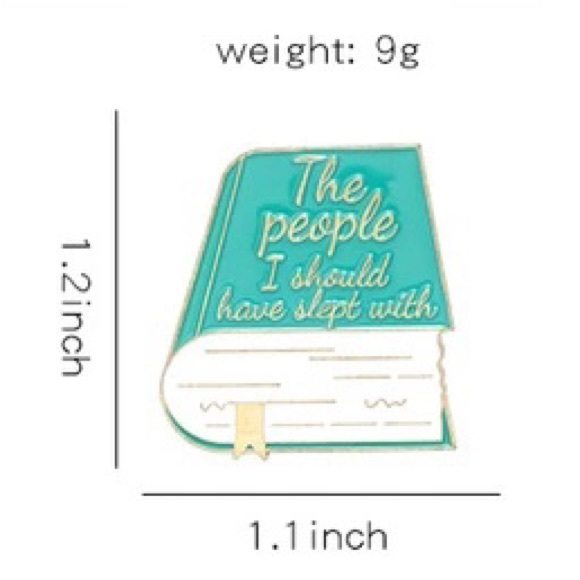 Funny “The People I Should Have Slept With” Book Metal Enamel Pin Brooch - Picture 3 of 9